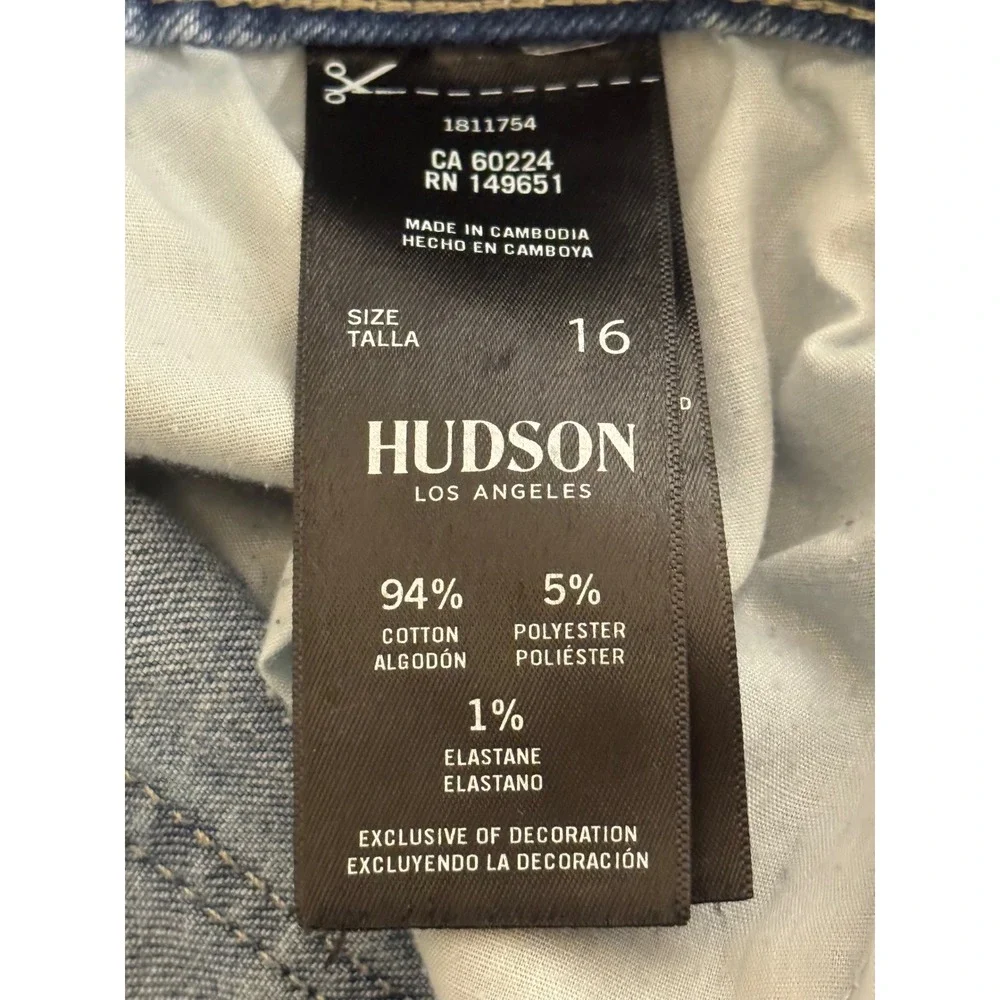 HUDSON LOS ANGELES jeans Women's plus Size 16 Blue Wash Straight Leg Denim Jeans